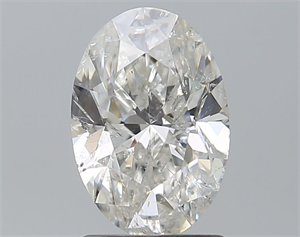 Picture of Natural Diamond 1.70 Carats, Oval with  Cut, H Color, SI2 Clarity and Certified by IGI