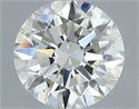 Natural Diamond 0.50 Carats, Round with Excellent Cut, H Color, VVS2 Clarity and Certified by IGI