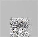 Natural Diamond 0.66 Carats, Princess with  Cut, D Color, VVS2 Clarity and Certified by GIA