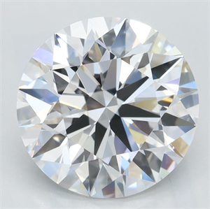 Picture of Lab Grown Diamond 3.24 Carats, Round with Excellent Cut, D Color, IF Clarity and Certified by GIA