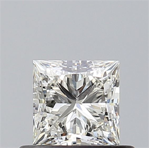 Picture of Natural Diamond 0.50 Carats, Princess with  Cut, J Color, VVS2 Clarity and Certified by GIA