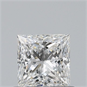 Natural Diamond 0.54 Carats, Princess with  Cut, F Color, VVS1 Clarity and Certified by GIA