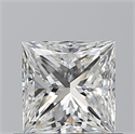 Natural Diamond 0.71 Carats, Princess with  Cut, G Color, VVS1 Clarity and Certified by GIA
