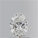 Natural Diamond 0.61 Carats, Oval with  Cut, F Color, VVS2 Clarity and Certified by GIA