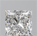 Natural Diamond 0.94 Carats, Princess with  Cut, G Color, VS1 Clarity and Certified by GIA