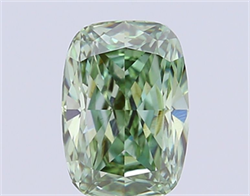Picture of Lab Grown Diamond 2.04 Carats, CUSHION MODIFIED with  Cut, Fancy Vivid Green Color, VS1 Clarity and Certified by IGI