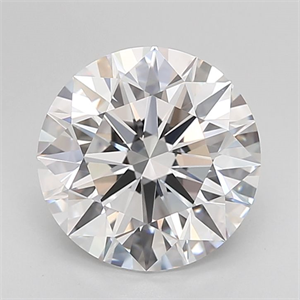 Picture of Lab Grown Diamond 3.36 Carats, Round with Ideal Cut, D Color, IF Clarity and Certified by IGI
