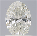 Natural Diamond 0.71 Carats, Oval with  Cut, G Color, IF Clarity and Certified by IGI
