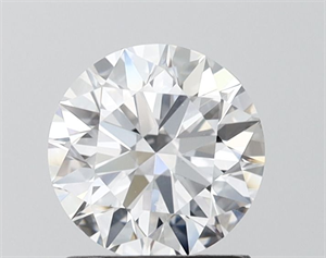 Picture of Lab Grown Diamond 1.26 Carats, Round with Ideal Cut, D Color, VVS2 Clarity and Certified by IGI