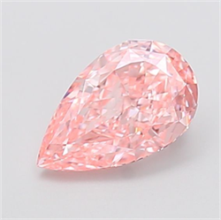 Picture of Lab Grown Diamond 1.60 Carats, Pear with  Cut, Fancy Vivid Pink Color, VVS2 Clarity and Certified by IGI