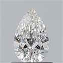 Natural Diamond 0.65 Carats, Pear with  Cut, F Color, VVS1 Clarity and Certified by GIA