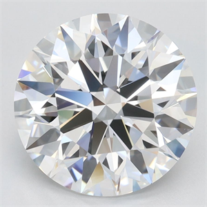 Picture of Lab Grown Diamond 3.11 Carats, Round with Ideal Cut, D Color, VVS1 Clarity and Certified by IGI
