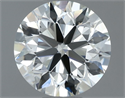 Natural Diamond 1.00 Carats, Round with Excellent Cut, H Color, VVS2 Clarity and Certified by IGI