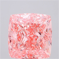 Picture of Lab Grown Diamond 30.09 Carats, CUSHION MODIFIED with  Cut, Fancy Vivid Pink Color, VS1 Clarity and Certified by IGI