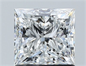 Natural Diamond 1.25 Carats, Princess with  Cut, E Color, SI2 Clarity and Certified by GIA