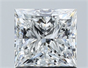 Natural Diamond 1.25 Carats, Princess with  Cut, E Color, SI2 Clarity and Certified by GIA