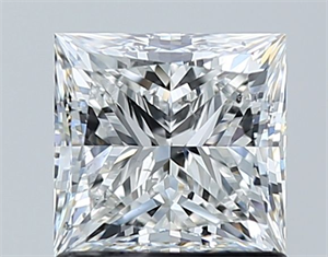 Picture of Natural Diamond 1.25 Carats, Princess with  Cut, E Color, SI2 Clarity and Certified by GIA