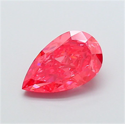 Picture of Lab Grown Diamond 2.72 Carats, Pear with  Cut, Fancy Vivid Pink Color, VS1 Clarity and Certified by IGI