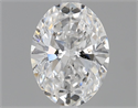 Natural Diamond 1.01 Carats, Oval with  Cut, D Color, SI2 Clarity and Certified by GIA