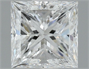 Natural Diamond 1.50 Carats, Princess with  Cut, D Color, SI1 Clarity and Certified by GIA
