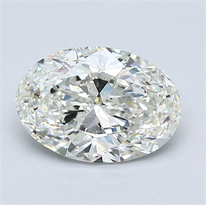 Picture of Natural Diamond 1.33 Carats, Oval with  Cut, I Color, SI1 Clarity and Certified by GIA