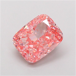 Picture of Lab Grown Diamond 2.82 Carats, CUSHION MODIFIED with  Cut, Fancy Vivid Pink Color, VS2 Clarity and Certified by IGI