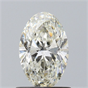 Natural Diamond 0.92 Carats, Oval with  Cut, K Color, VS2 Clarity and Certified by GIA