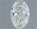 Natural Diamond 1.00 Carats, Oval with  Cut, H Color, VS2 Clarity and Certified by IGI