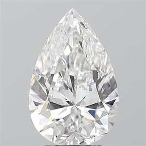 Picture of Natural Diamond 3.50 Carats, Pear with  Cut, D Color, SI1 Clarity and Certified by GIA