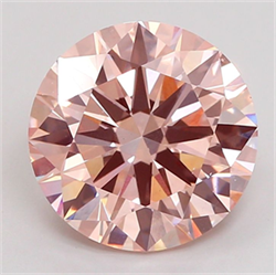 Picture of Lab Grown Diamond 4.51 Carats, Round with Ideal Cut, Fancy Intense Pink Color, VS2 Clarity and Certified by IGI