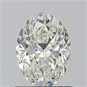 Natural Diamond 0.90 Carats, Oval with  Cut, H Color, VS2 Clarity and Certified by IGI