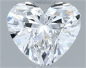 Natural Diamond 0.53 Carats, Heart with  Cut, D Color, VS2 Clarity and Certified by GIA