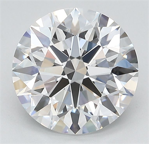 Picture of Lab Grown Diamond 3.03 Carats, Round with Ideal Cut, D Color, IF Clarity and Certified by IGI