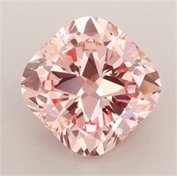 Picture of Lab Grown Diamond 2.74 Carats, Cushion with  Cut, Fancy Vivid Pink Color, VS1 Clarity and Certified by IGI