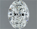 Natural Diamond 1.00 Carats, Oval with  Cut, G Color, SI2 Clarity and Certified by GIA