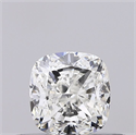 Natural Diamond 0.46 Carats, Cushion with  Cut, F Color, VVS2 Clarity and Certified by GIA