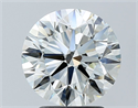Natural Diamond 2.55 Carats, Round with Excellent Cut, H Color, VS1 Clarity and Certified by IGI