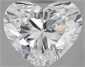 Diamante Natural 0.81 quilates, Corazón , Color G, claridad IF y certificado HRD
