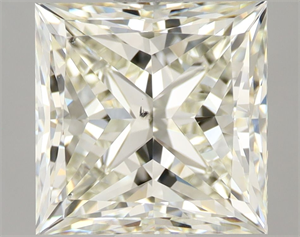 Picture of Natural Diamond 3.03 Carats, Princess with  Cut, I Color, SI1 Clarity and Certified by IGI