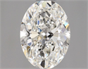 Natural Diamond 0.60 Carats, Oval with  Cut, H Color, VS1 Clarity and Certified by GIA