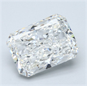 Natural Diamond 3.55 Carats, Radiant with  Cut, F Color, SI1 Clarity and Certified by GIA