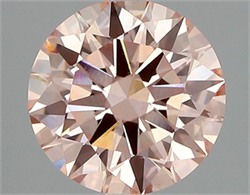 Picture of Lab Grown Diamond 3.03 Carats, Round with Ideal Cut, Fancy Intense Pink Color, VVS2 Clarity and Certified by IGI