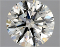 Natural Diamond 1.41 Carats, Round with Excellent Cut, K Color, SI1 Clarity and Certified by GIA