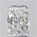 Natural Diamond 1.01 Carats, Radiant with  Cut, D Color, SI1 Clarity and Certified by GIA
