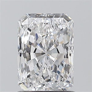 Picture of Natural Diamond 1.01 Carats, Radiant with  Cut, D Color, SI1 Clarity and Certified by GIA