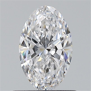 Picture of Natural Diamond 0.55 Carats, Oval with  Cut, D Color, VVS2 Clarity and Certified by GIA