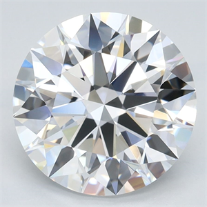 Picture of Lab Grown Diamond 3.08 Carats, Round with Ideal Cut, D Color, IF Clarity and Certified by IGI