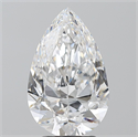 Natural Diamond 3.50 Carats, Pear with  Cut, D Color, SI1 Clarity and Certified by GIA