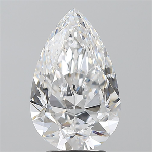 Picture of Natural Diamond 3.50 Carats, Pear with  Cut, D Color, SI1 Clarity and Certified by GIA