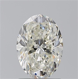Picture of Natural Diamond 1.50 Carats, Oval with  Cut, K Color, VVS2 Clarity and Certified by GIA